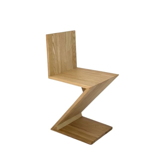 Krzesło wg proj. Zig-Zag, G.T. Rietveld, jesion - WYMIARY