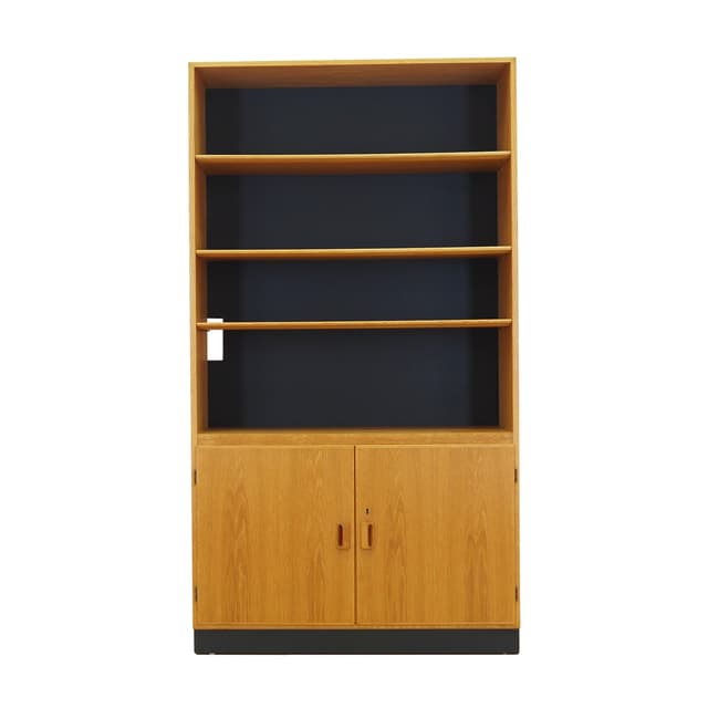 Biblioteczka, jesion brązowy, cokół czarny, proj. B. Mogensen, Dania, lata 60. - WYMIARY