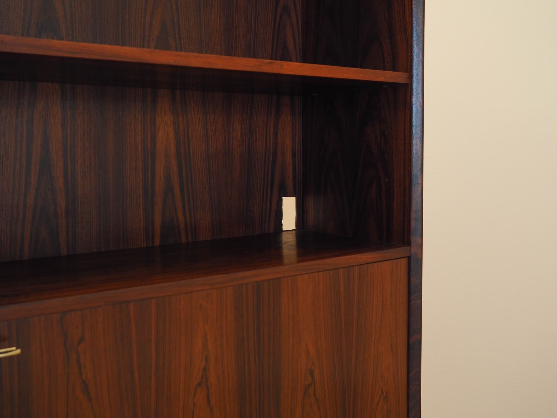 Regał, palisander brązowy, drewno czarne, Hundevad&Co., Dania, lata 70. - 292452