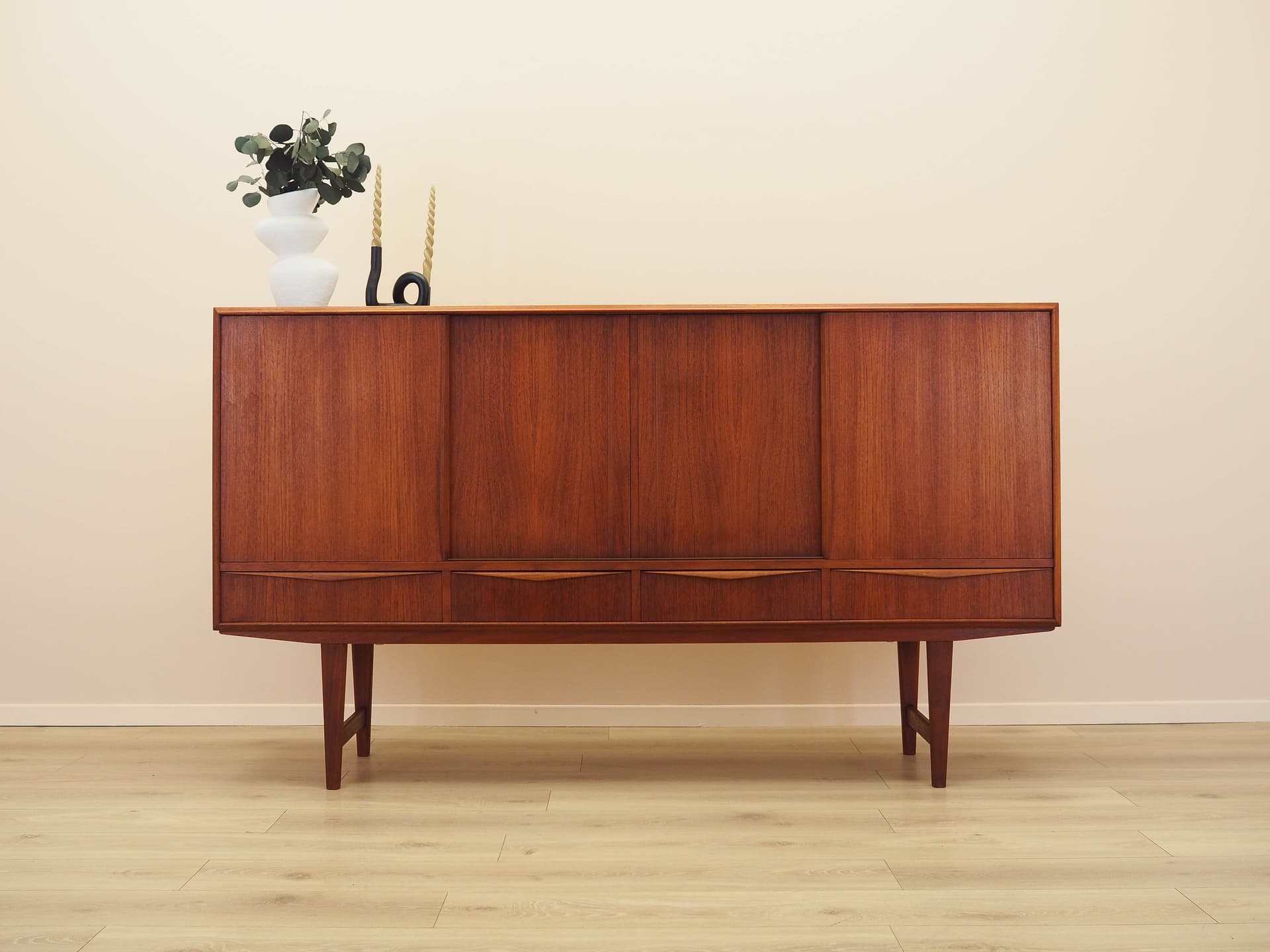 Highboard, tek brązowy, proj. E.W. Bach, Dania, lata 60. - 292460