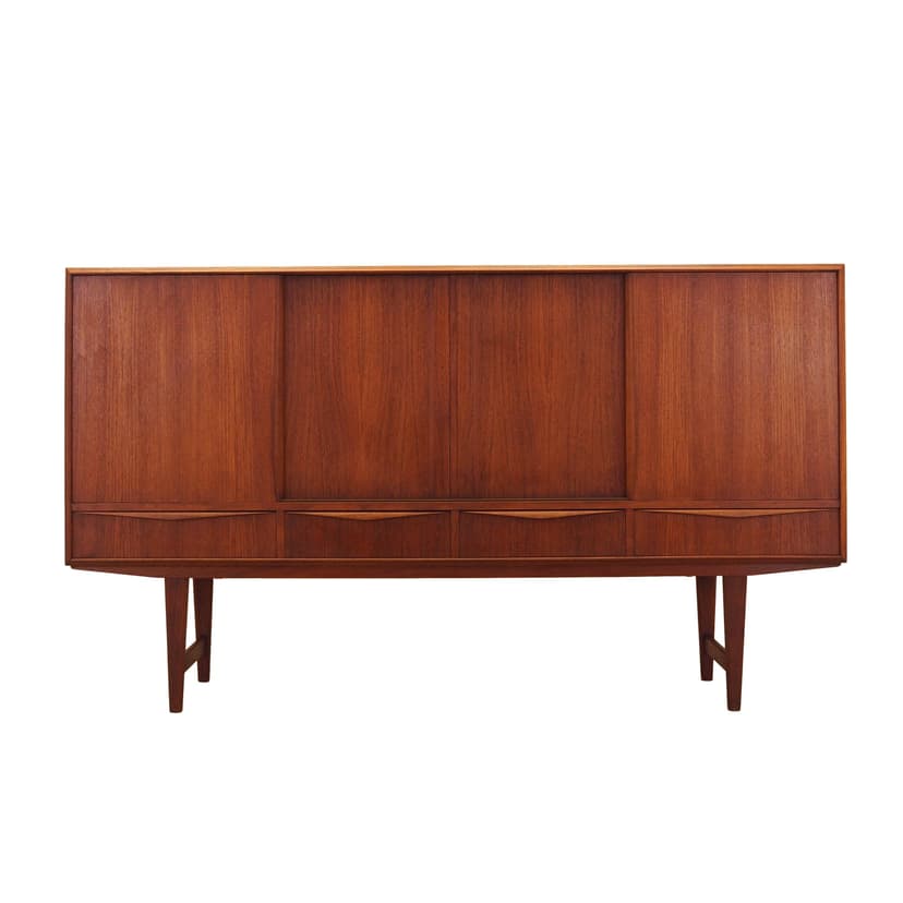 Highboard, tek brązowy, proj. E.W. Bach, Dania, lata 60.