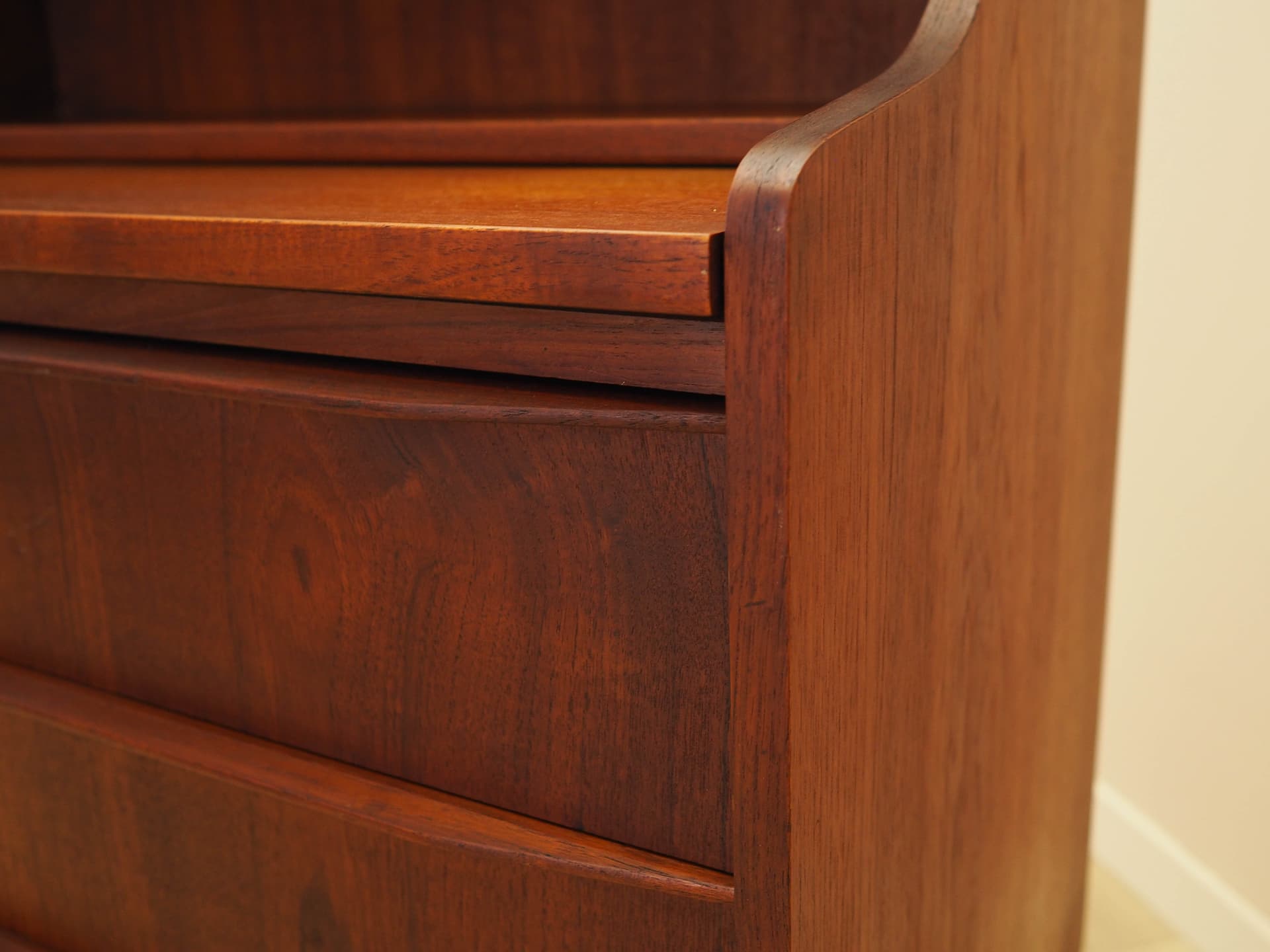 Secretary desk, brown, teak, Denmark, 1970s. - 292488
