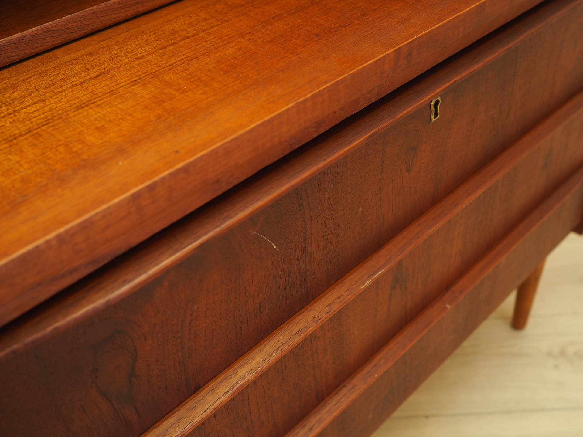 Secretary desk, brown, teak, Denmark, 1970s. - 292484
