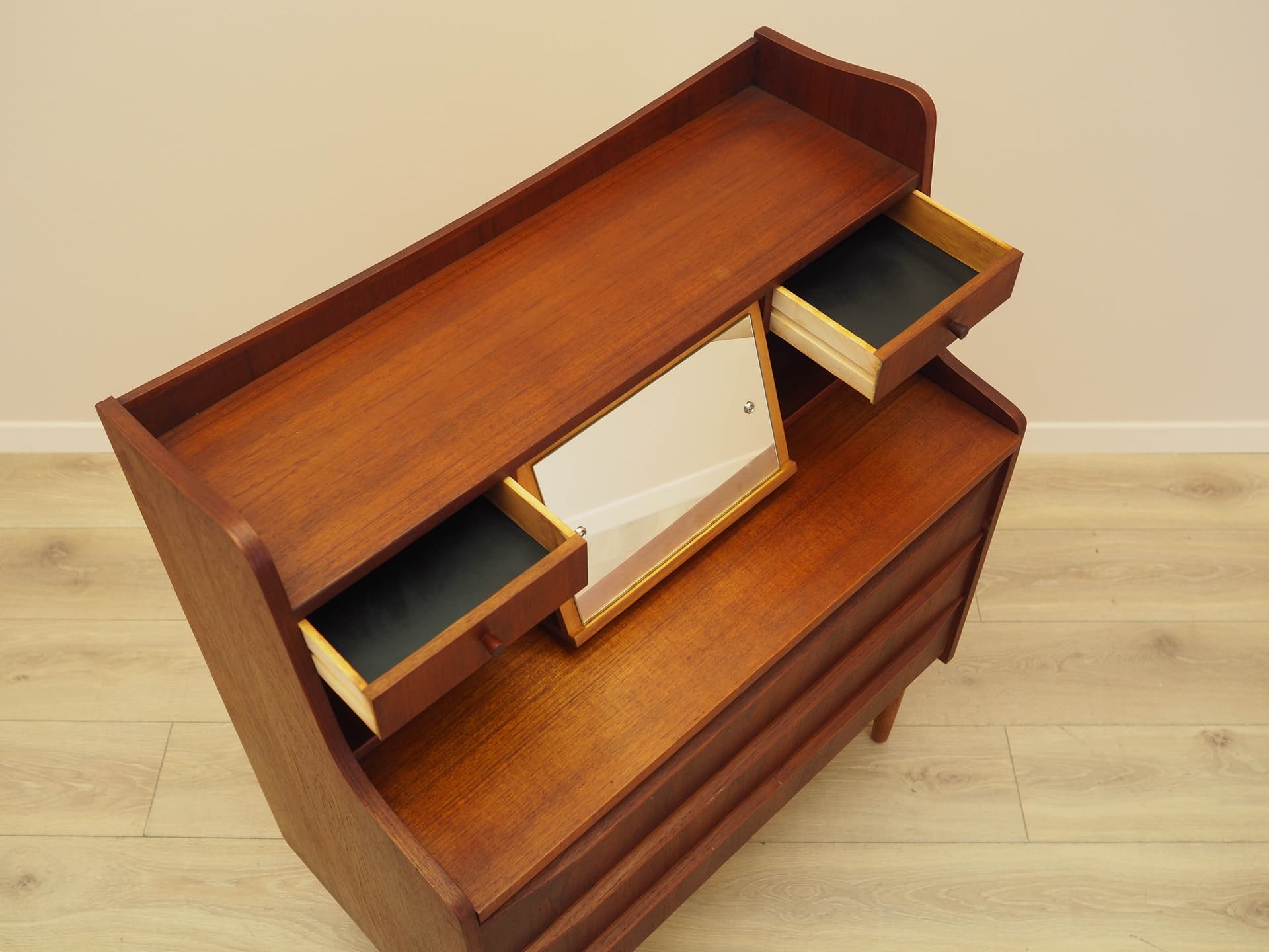 Secretary desk, brown, teak, Denmark, 1970s. - 292481