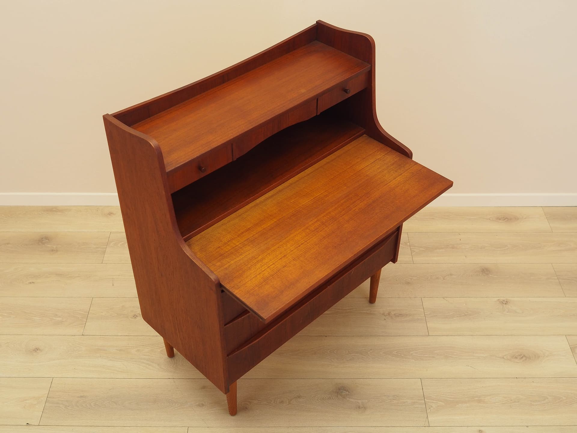 Secretary desk, brown, teak, Denmark, 1970s. - 292480