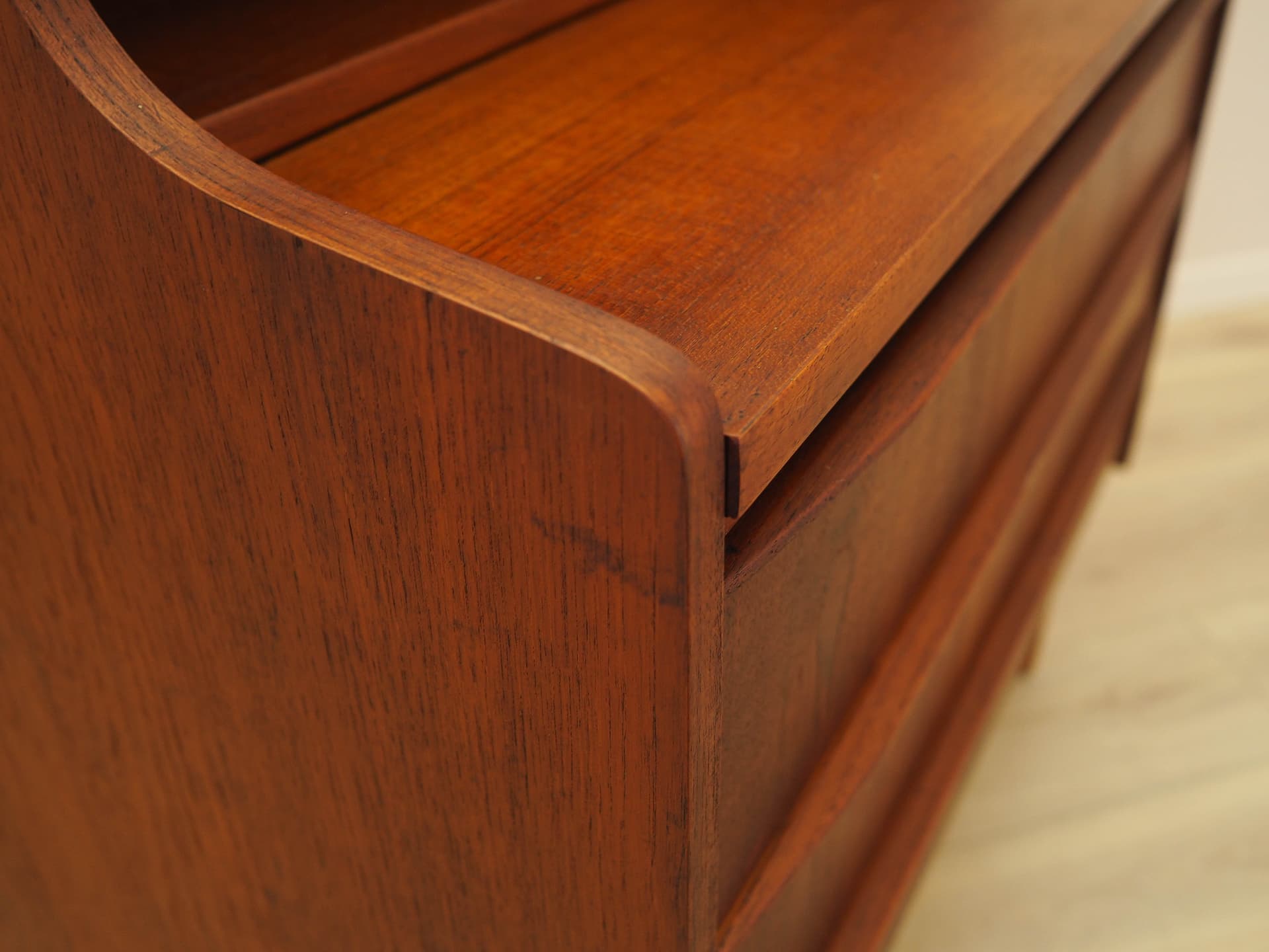 Secretary desk, brown, teak, Denmark, 1970s. - 292483