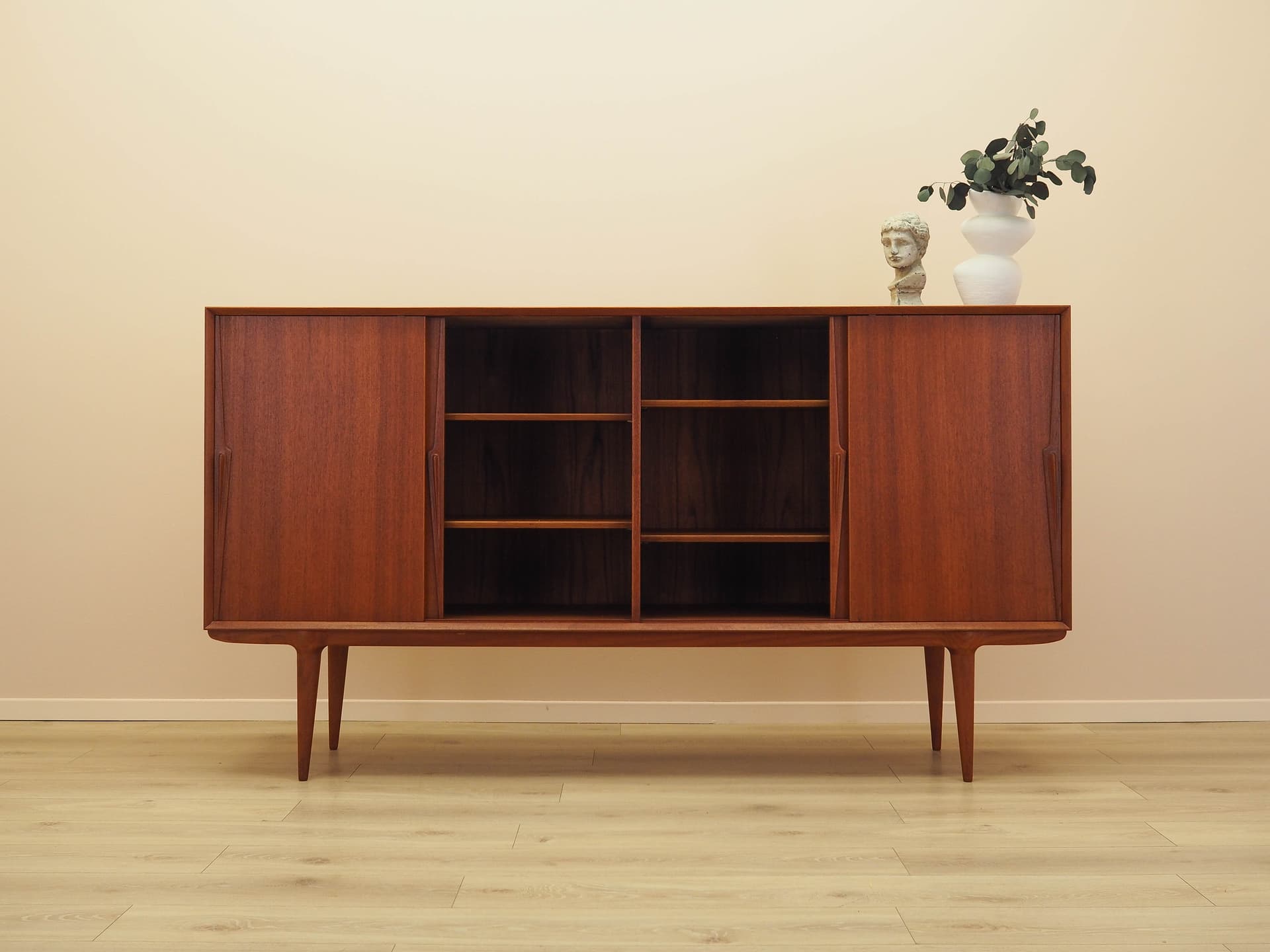 Highboard Model 19, brązowy, teak, Omann Jun, Dania, lata 70. - 292491