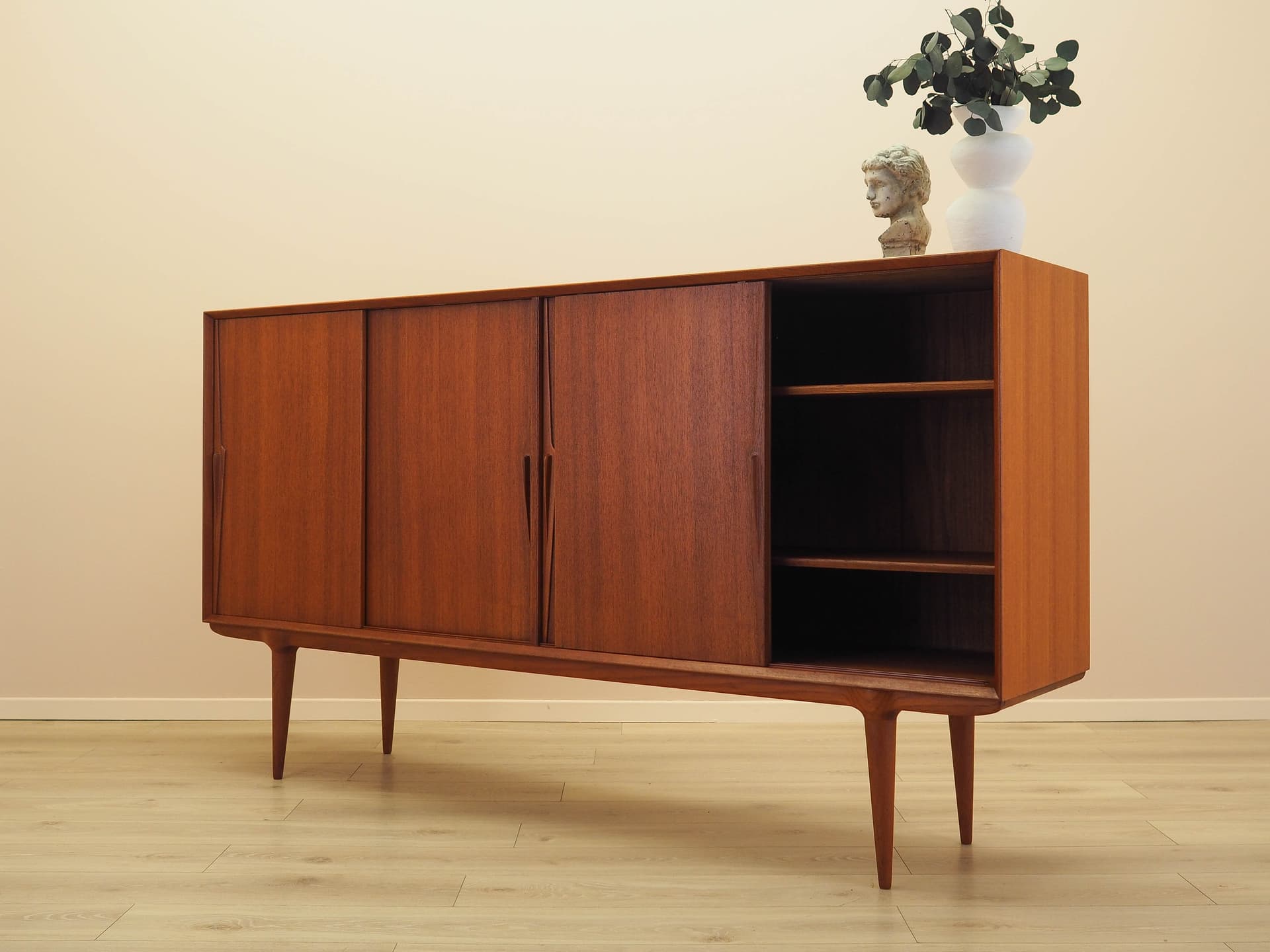 Highboard Model 19, brązowy, teak, Omann Jun, Dania, lata 70. - 292493