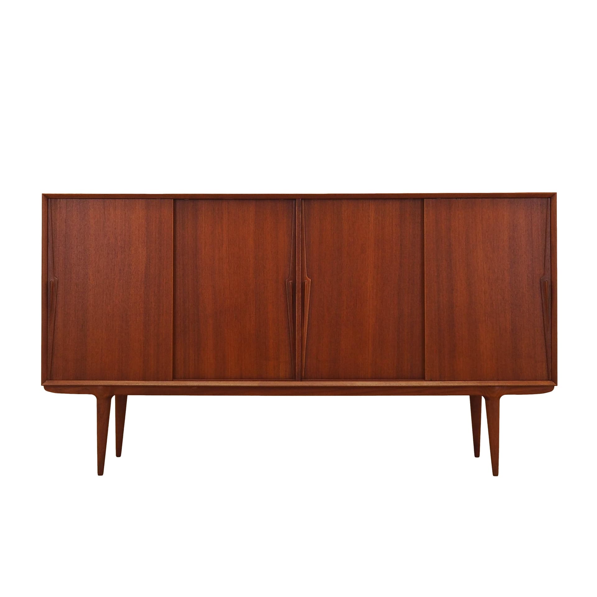 Highboard Model 19, brązowy, teak, Omann Jun, Dania, lata 70.