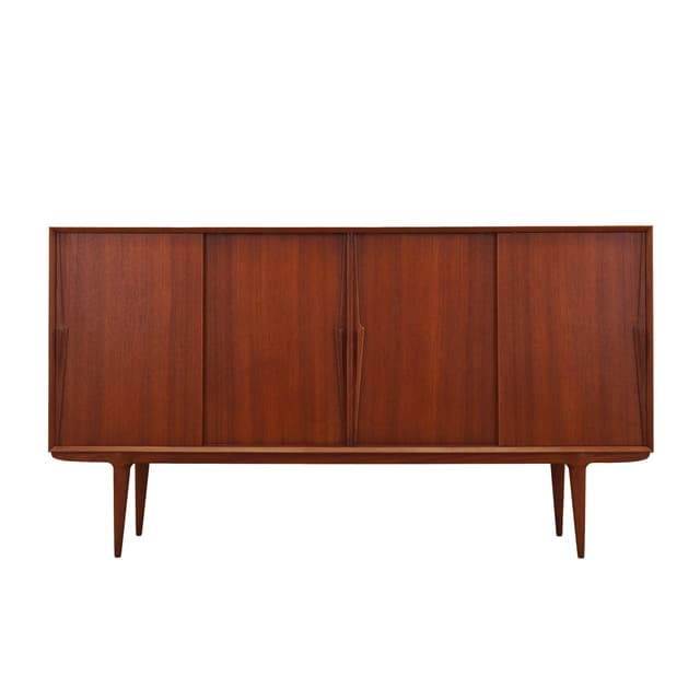Highboard Model 19, brązowy, teak, Omann Jun, Dania, lata 70. - WYMIARY
