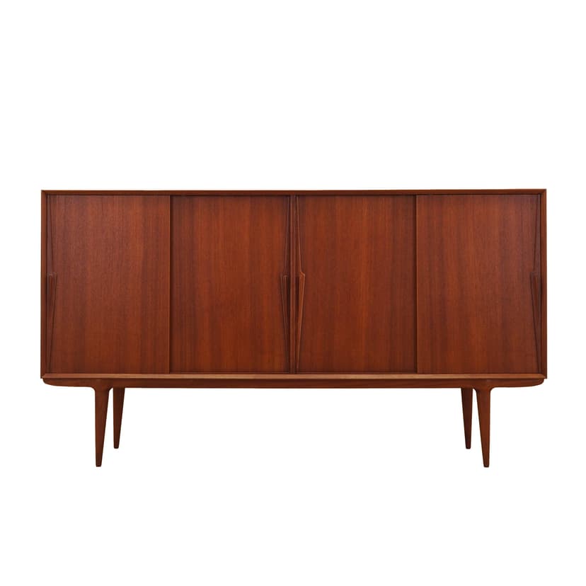 Highboard Model 19, brązowy, teak, Omann Jun, Dania, lata 70.