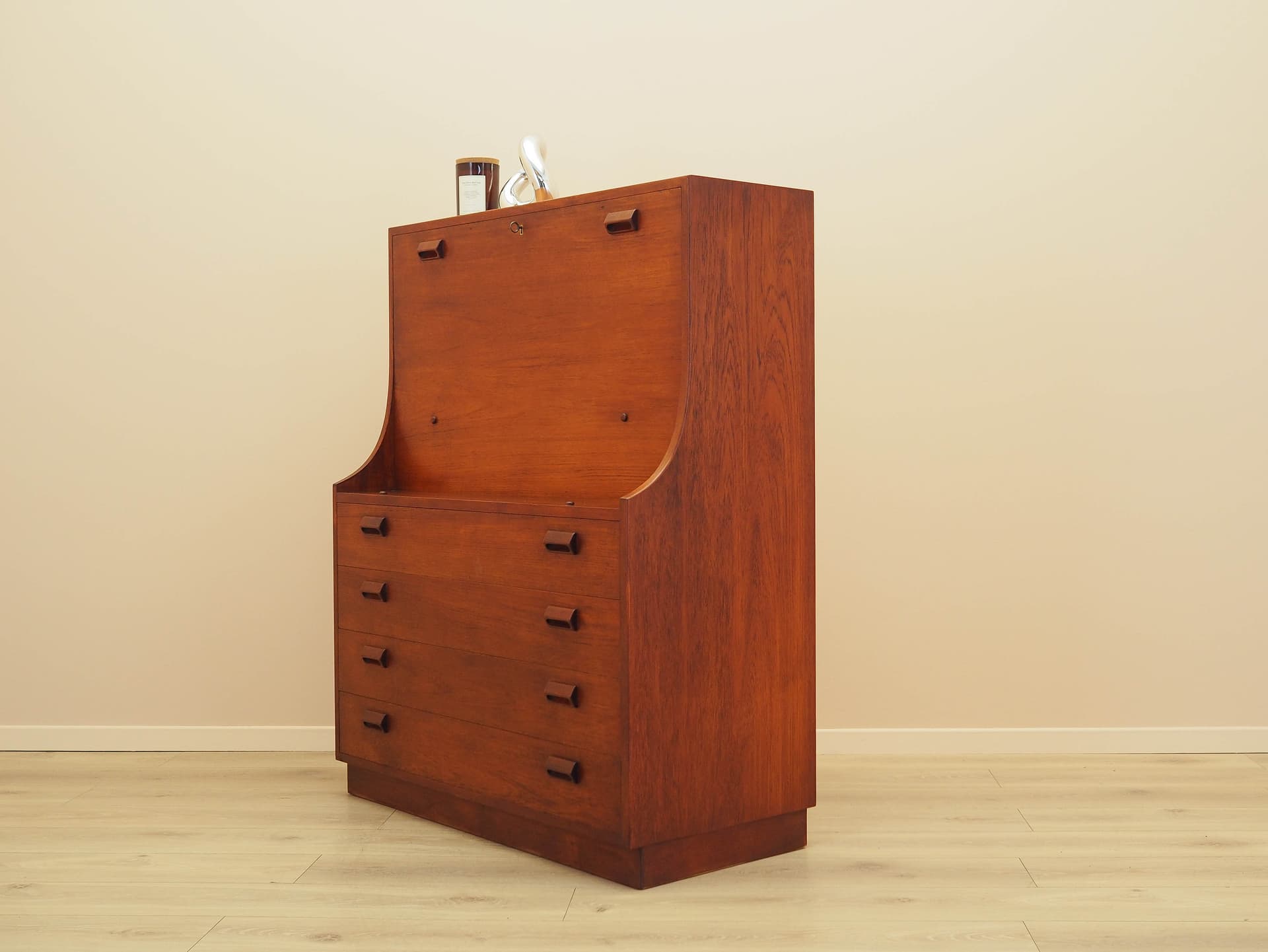 Secretary Desk, brown teak, by B. Mogensen, Denmark, 1960s. - 292506