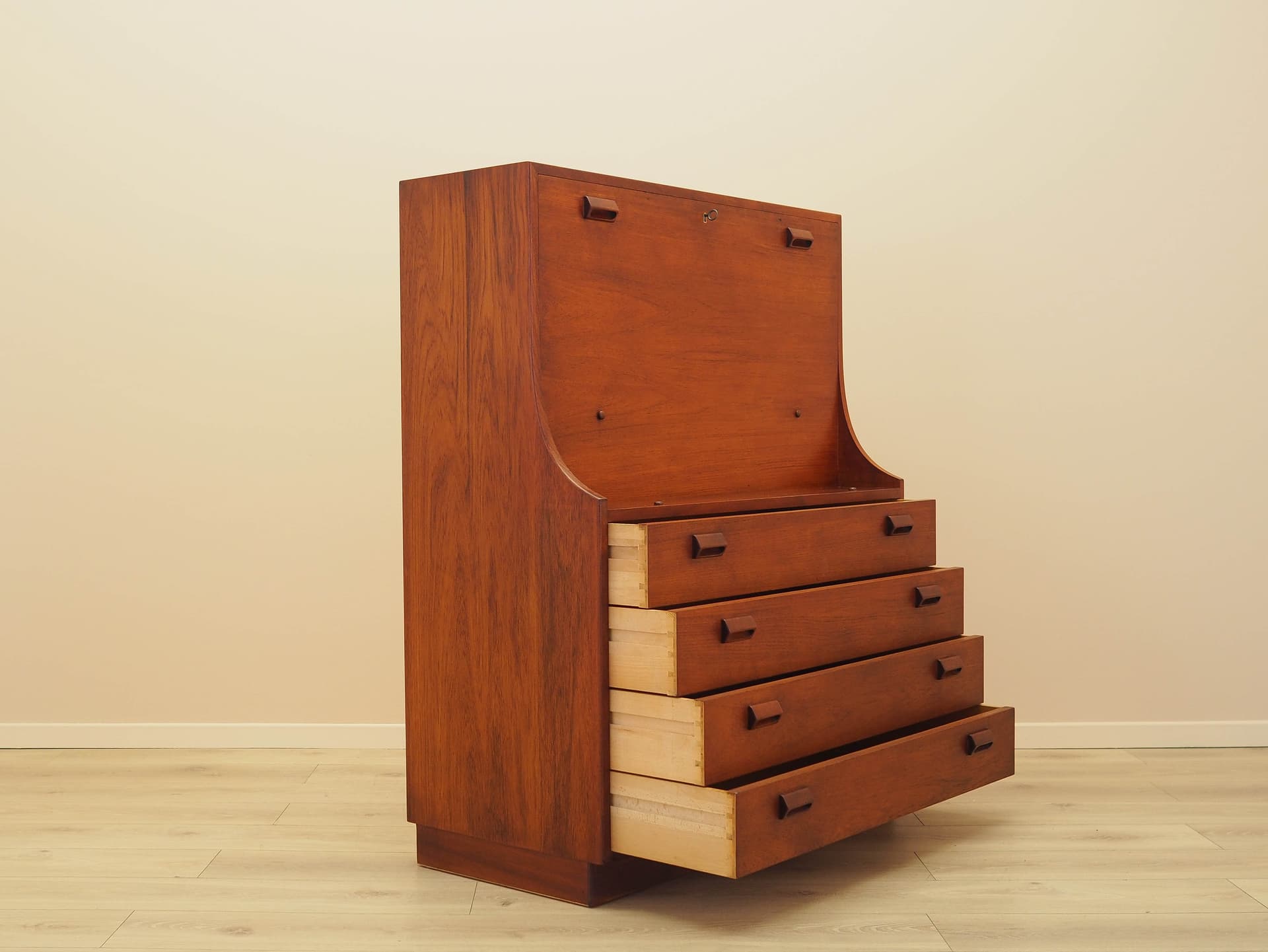 Secretary Desk, brown teak, by B. Mogensen, Denmark, 1960s. - 292507