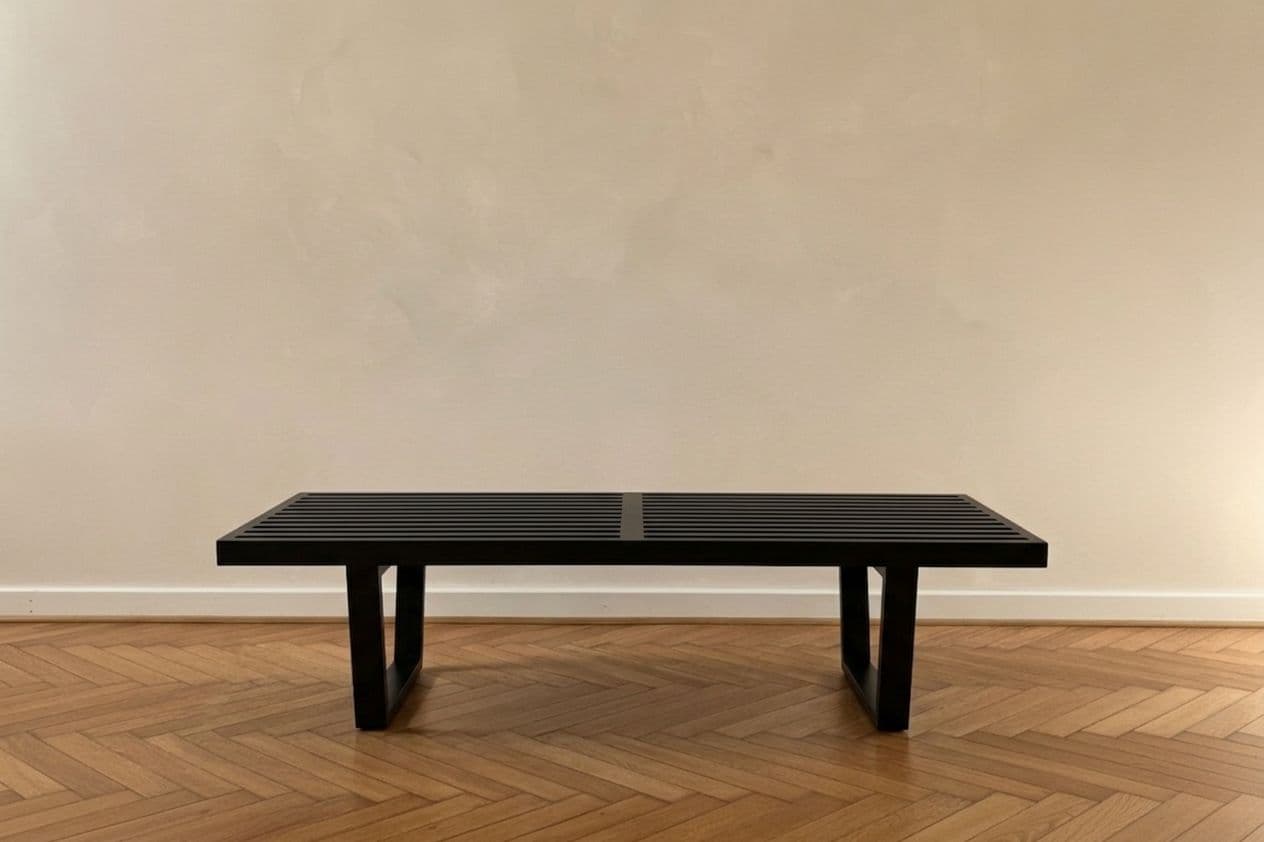 Ławka wg. proj. G. Nelson, czarna, buk - 292538