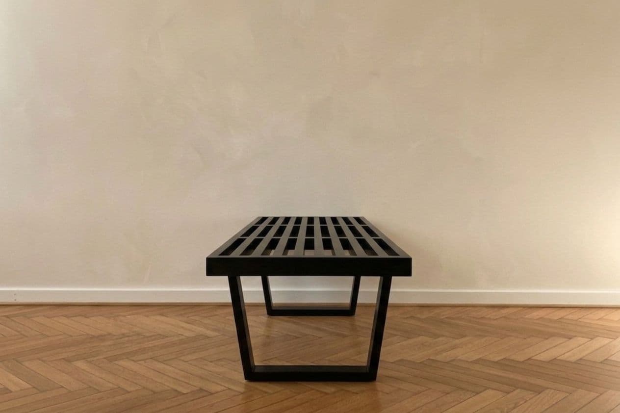 Ławka wg. proj. G. Nelson, czarna, buk - 292539