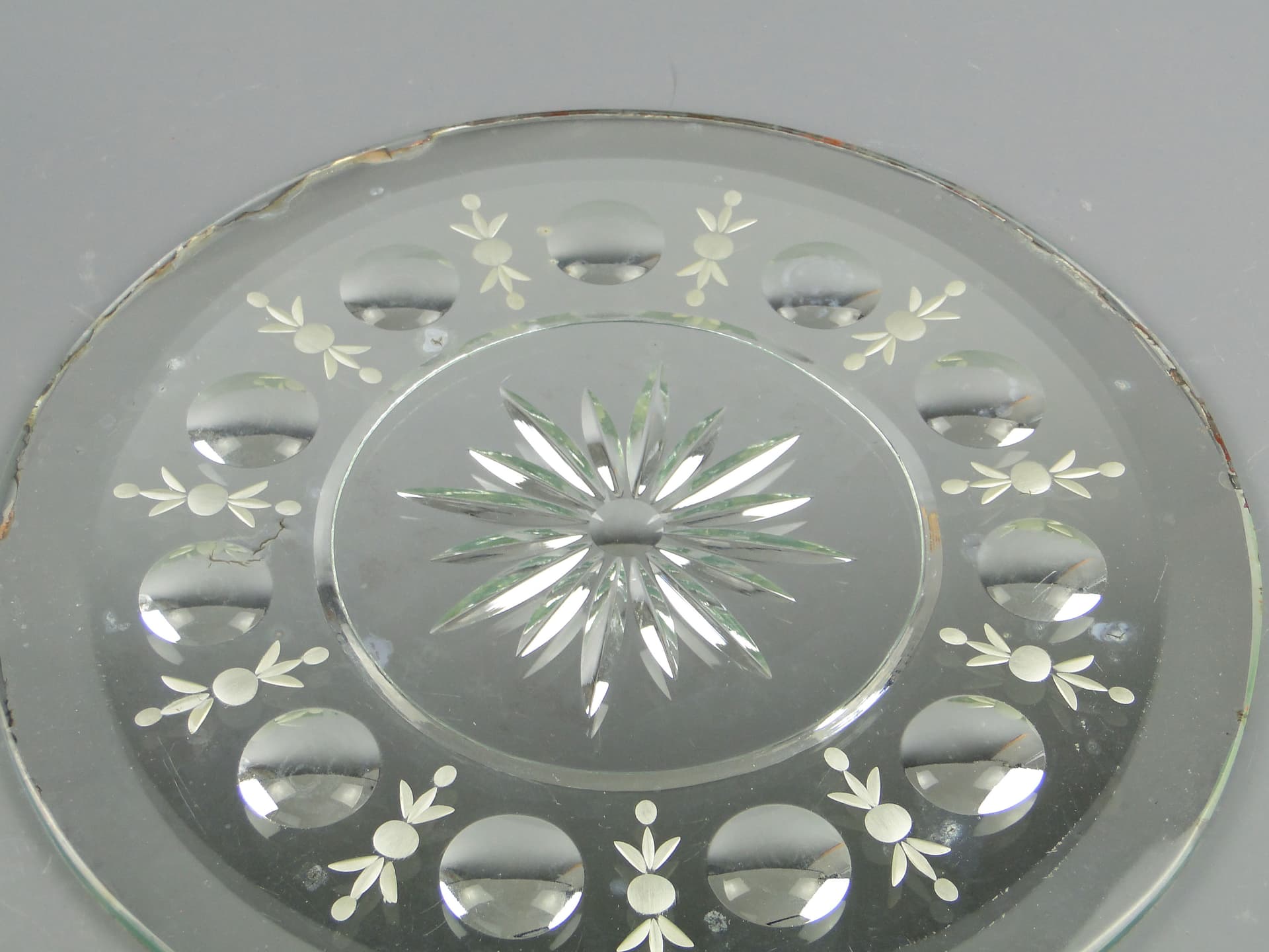 Wall mirror, silver crystal, Poland, 19th century - 2271