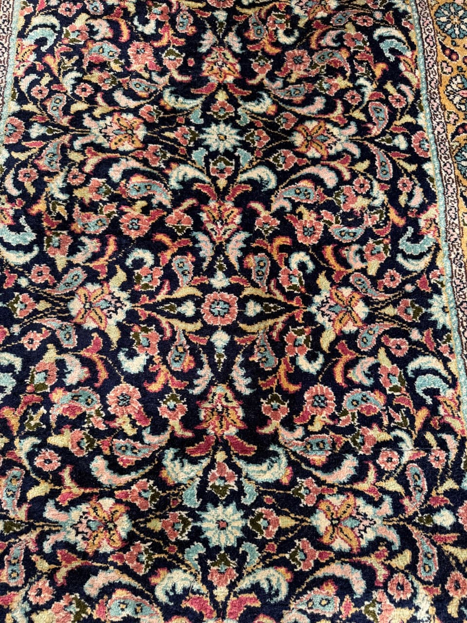 Dywan chodnik Ghoum, jedwab multikolor, Iran, 310x95 cm - 292584