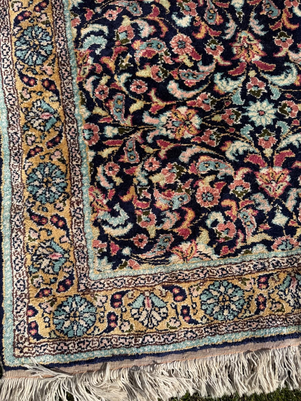 Dywan chodnik Ghoum, jedwab multikolor, Iran, 310x95 cm - 292577