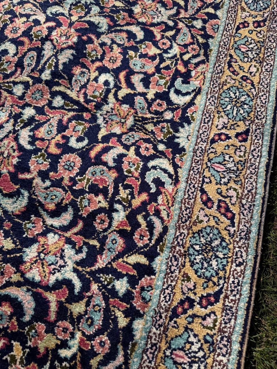 Dywan chodnik Ghoum, jedwab multikolor, Iran, 310x95 cm - 292578