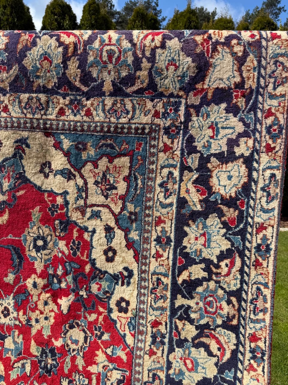 Dywan Keshan, czerwony, wełna, Iran, 340x200 cm - 292594