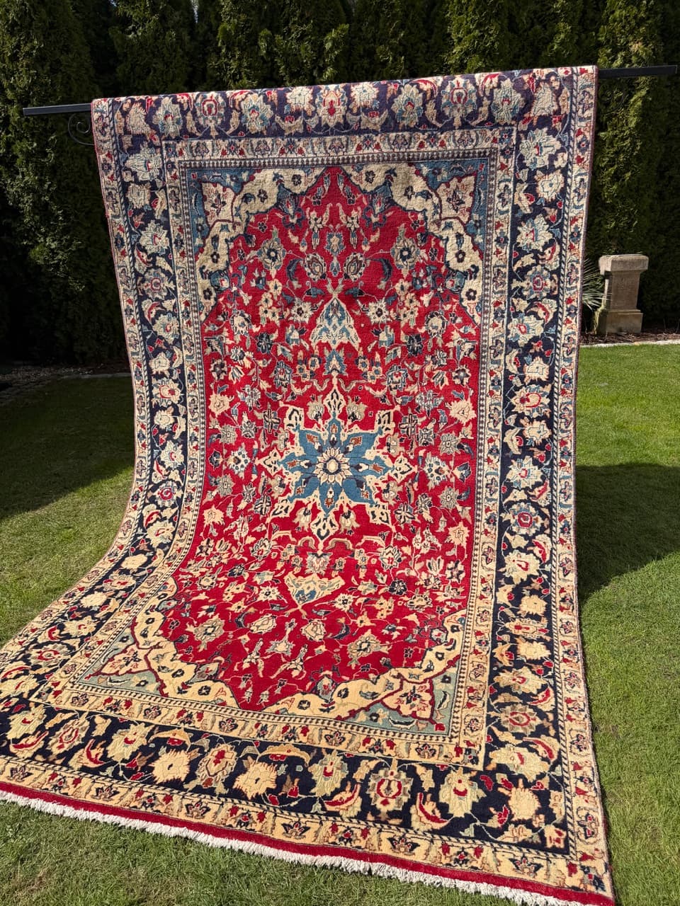 Dywan Keshan, czerwony, wełna, Iran, 340x200 cm - 292592