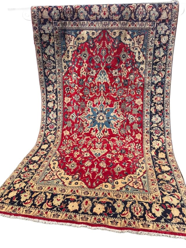 Dywan Keshan, czerwony, wełna, Iran, 340x200 cm - WYMIARY