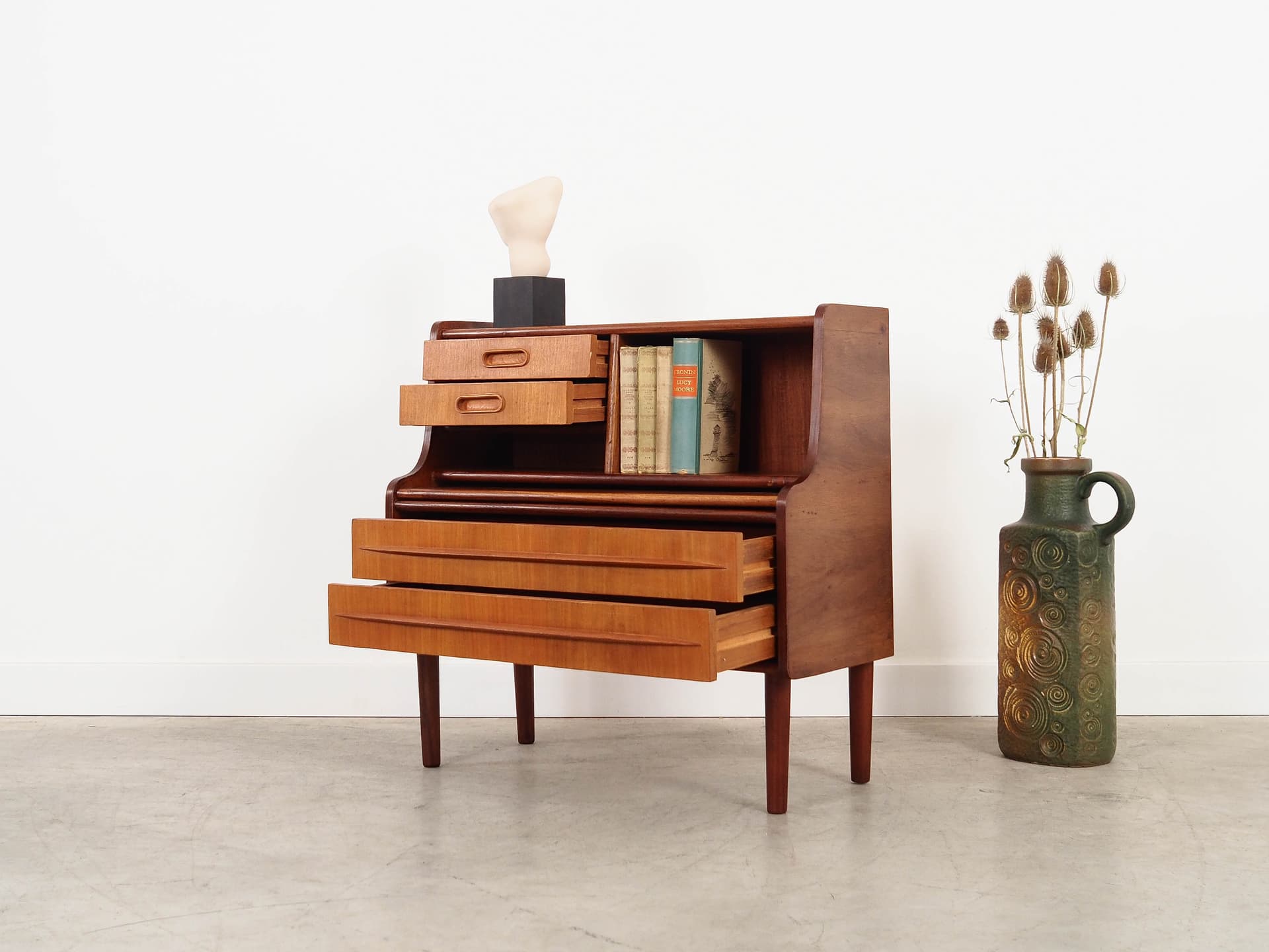 Children's secretary desk, brown, teak, Denmark, 1970s. - 292684