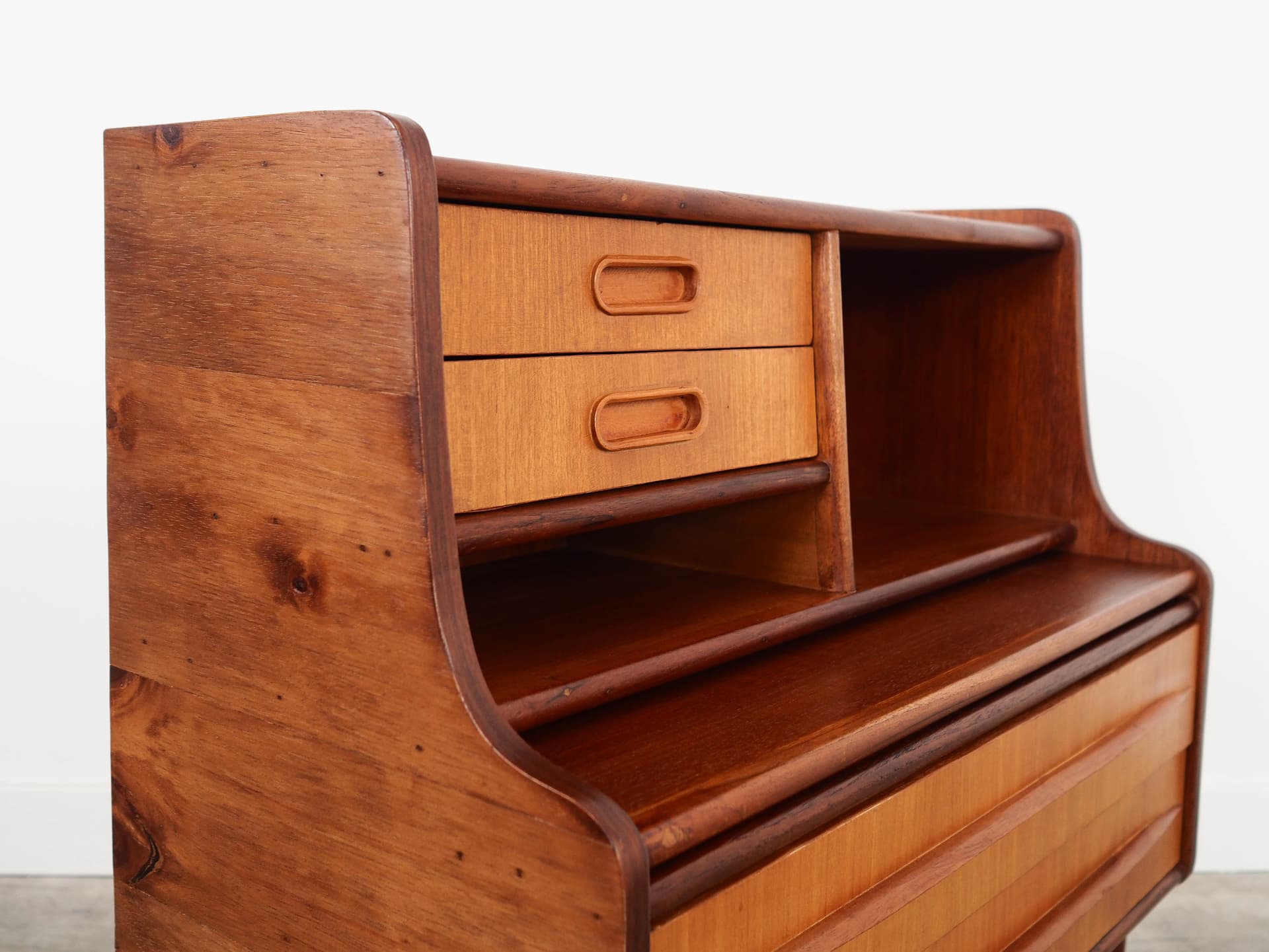 Children's secretary desk, brown, teak, Denmark, 1970s. - 292691