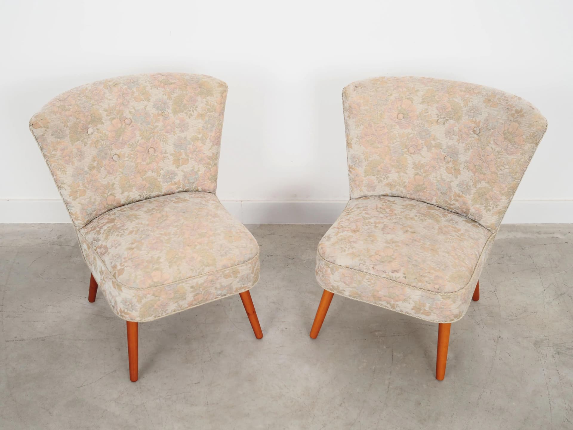 Set of Armchairs, Multicolor Jacquard, Beech, Denmark, 1970s - 21692