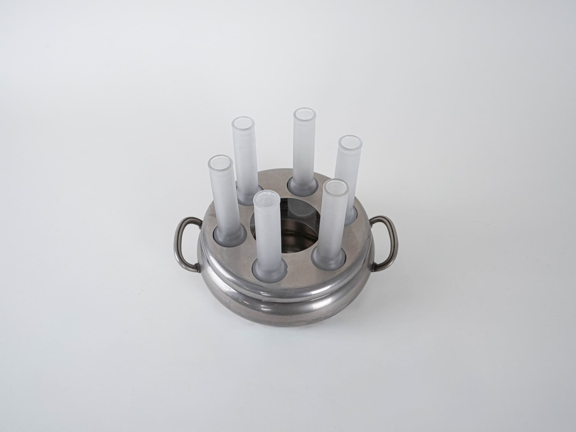 Serving set, transparent glass, silver metal, Italy, 1970s. - 292881