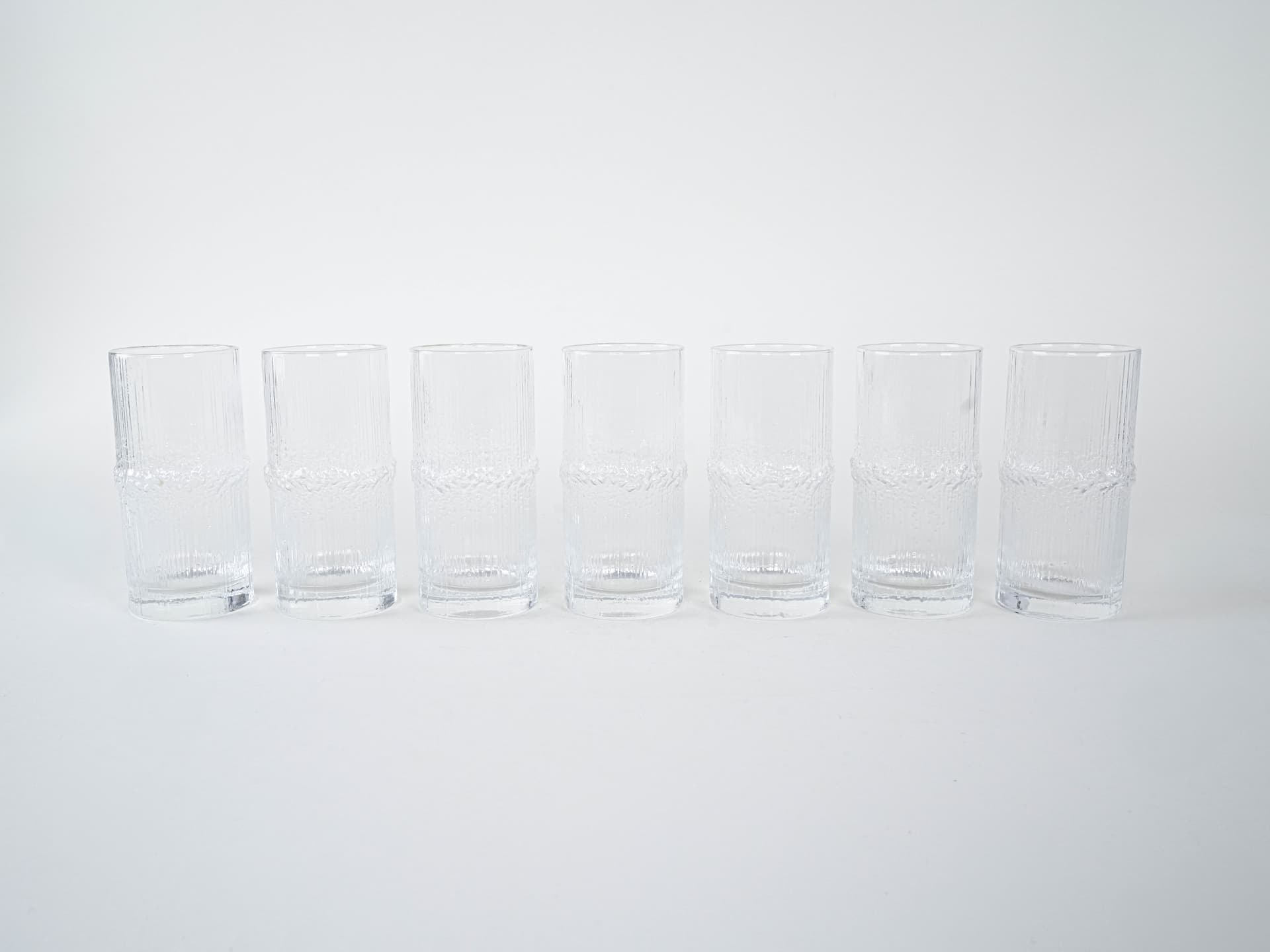Komplet szklanek Niva, szkło transparentne, proj. T. Wirkkala, Iittala, Finlandia, lata 70. - 293177