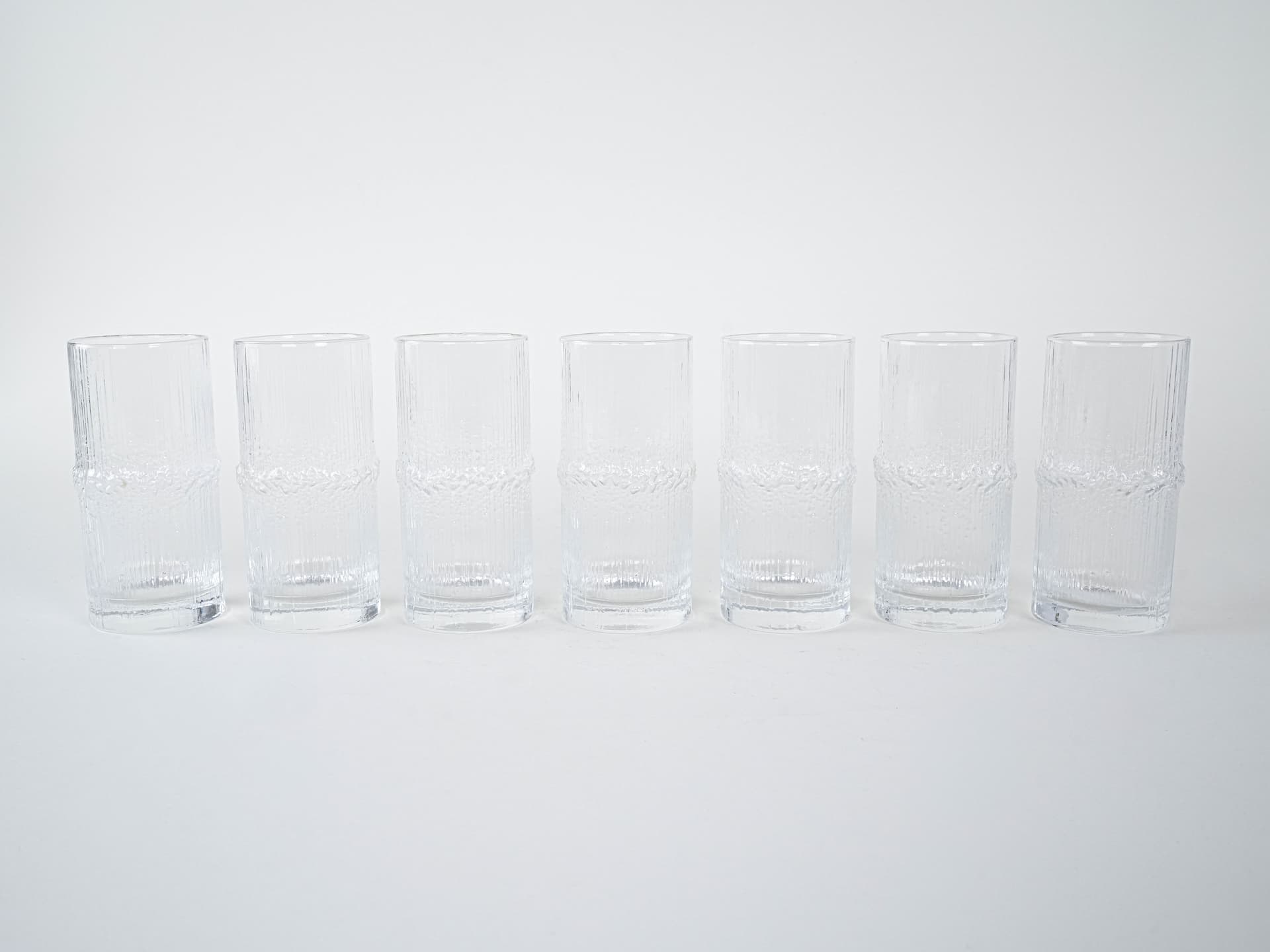 Komplet szklanek Niva, szkło transparentne, proj. T. Wirkkala, Iittala, Finlandia, lata 70. - 293178