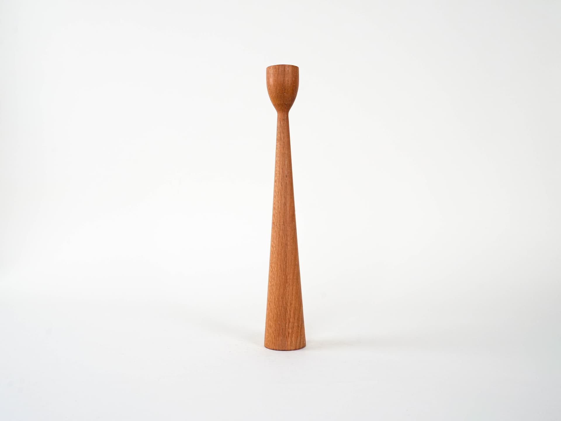 Świecznik, brązowy, teak srebrny metal, Dania, lata 70. - 293252