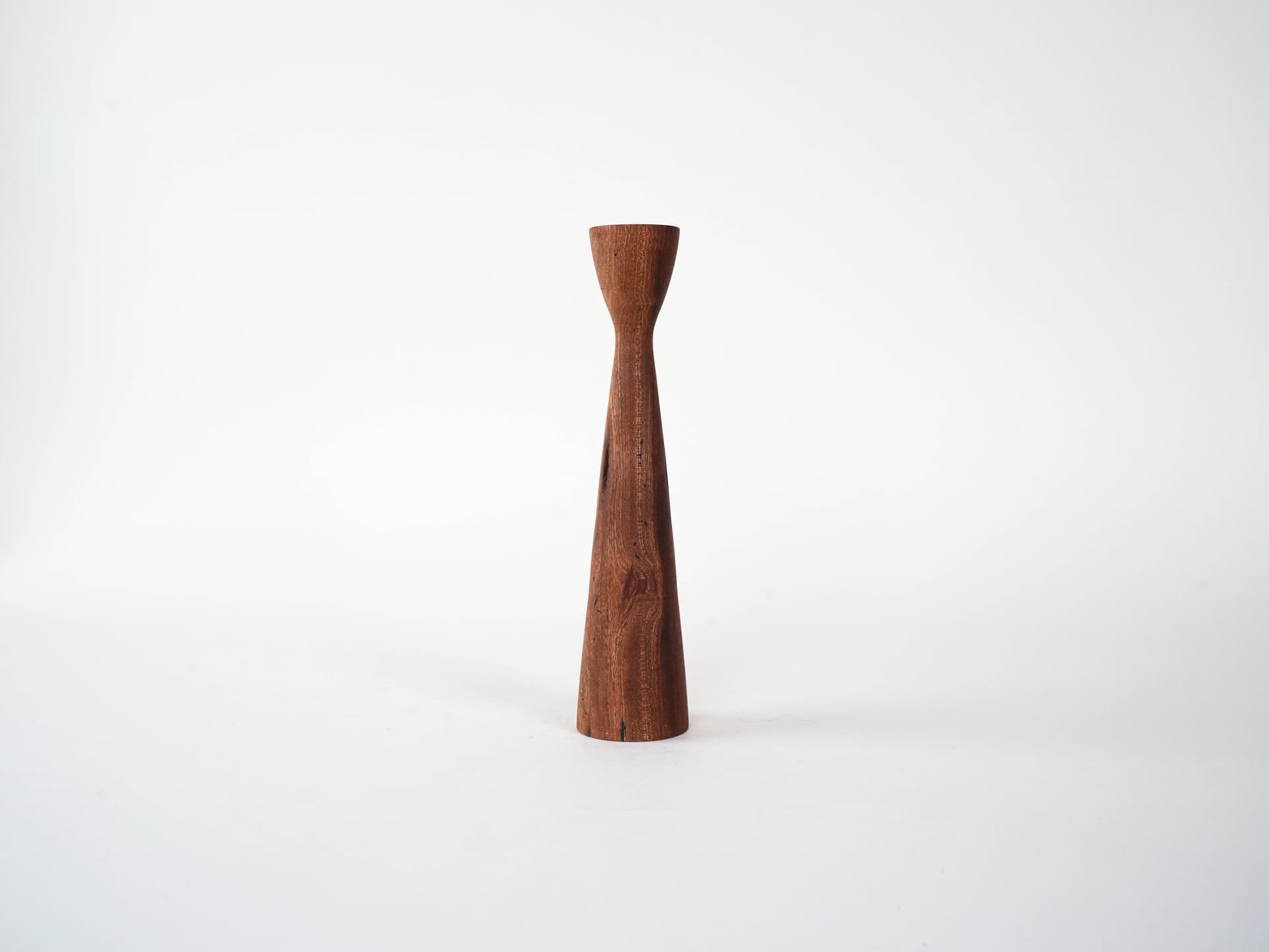 Świecznik, brązowy, teak, metal, Dania, lata 60. - 293283
