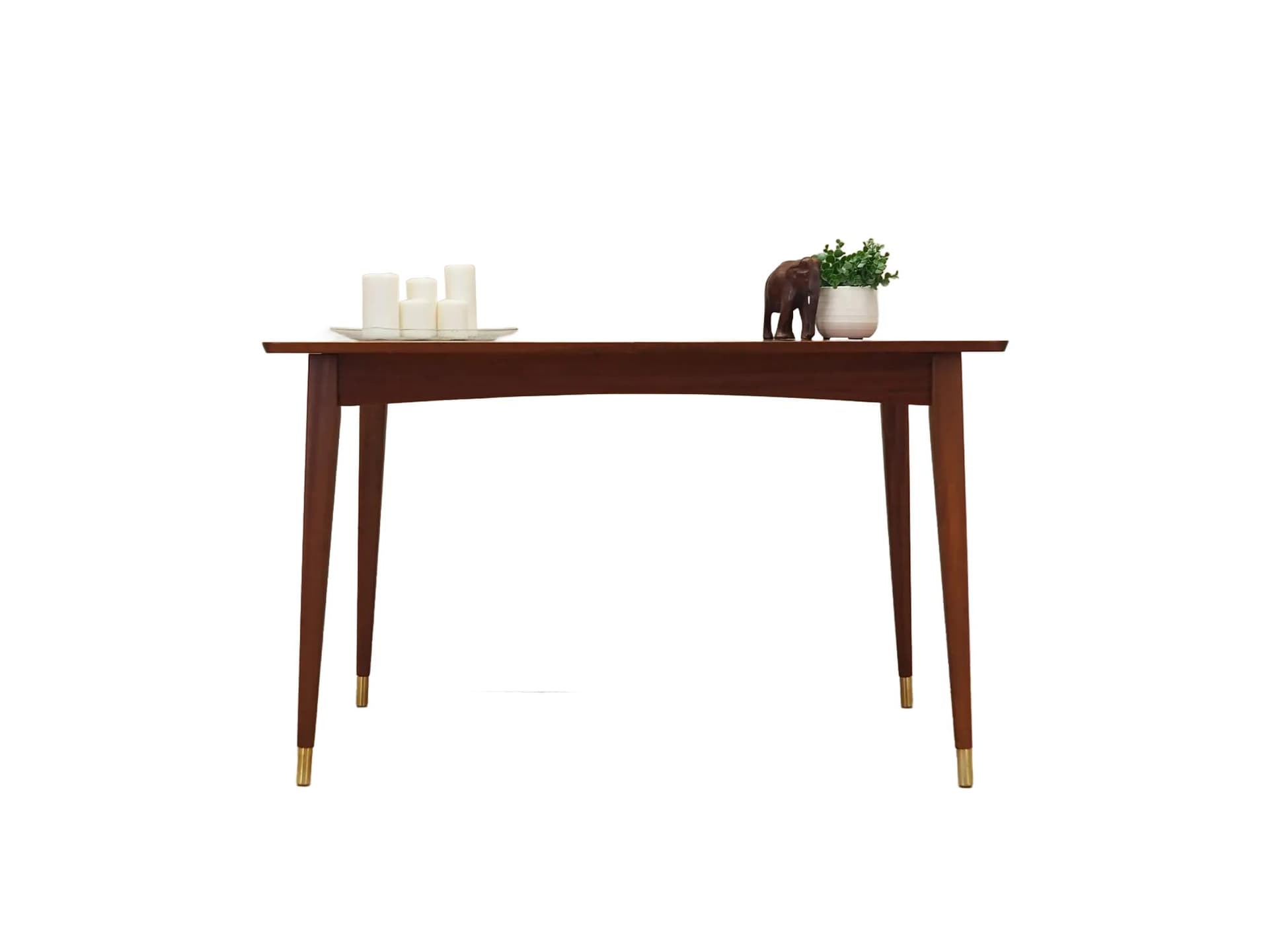 Stół mahoniowy, ciemny brąz, Dania, lata 70.