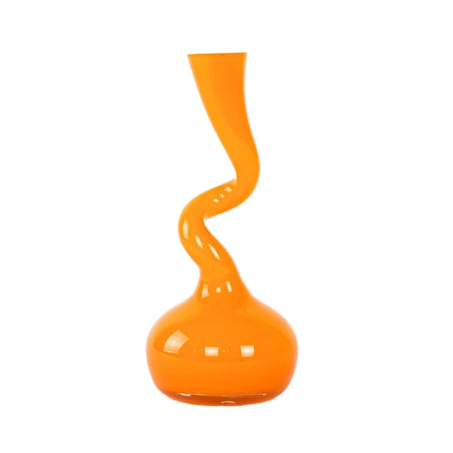 Wazon Swing Vase, pomarańczowy, szkło, proj. B. Bonnesen, Normann Copenhagen, Dania, lata 80. - WYMIARY
