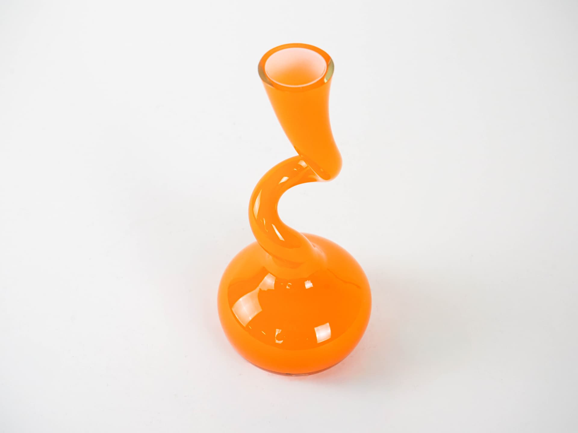Wazon Swing Vase, pomarańczowy, szkło, proj. B. Bonnesen, Normann Copenhagen, Dania, lata 80. - 293349