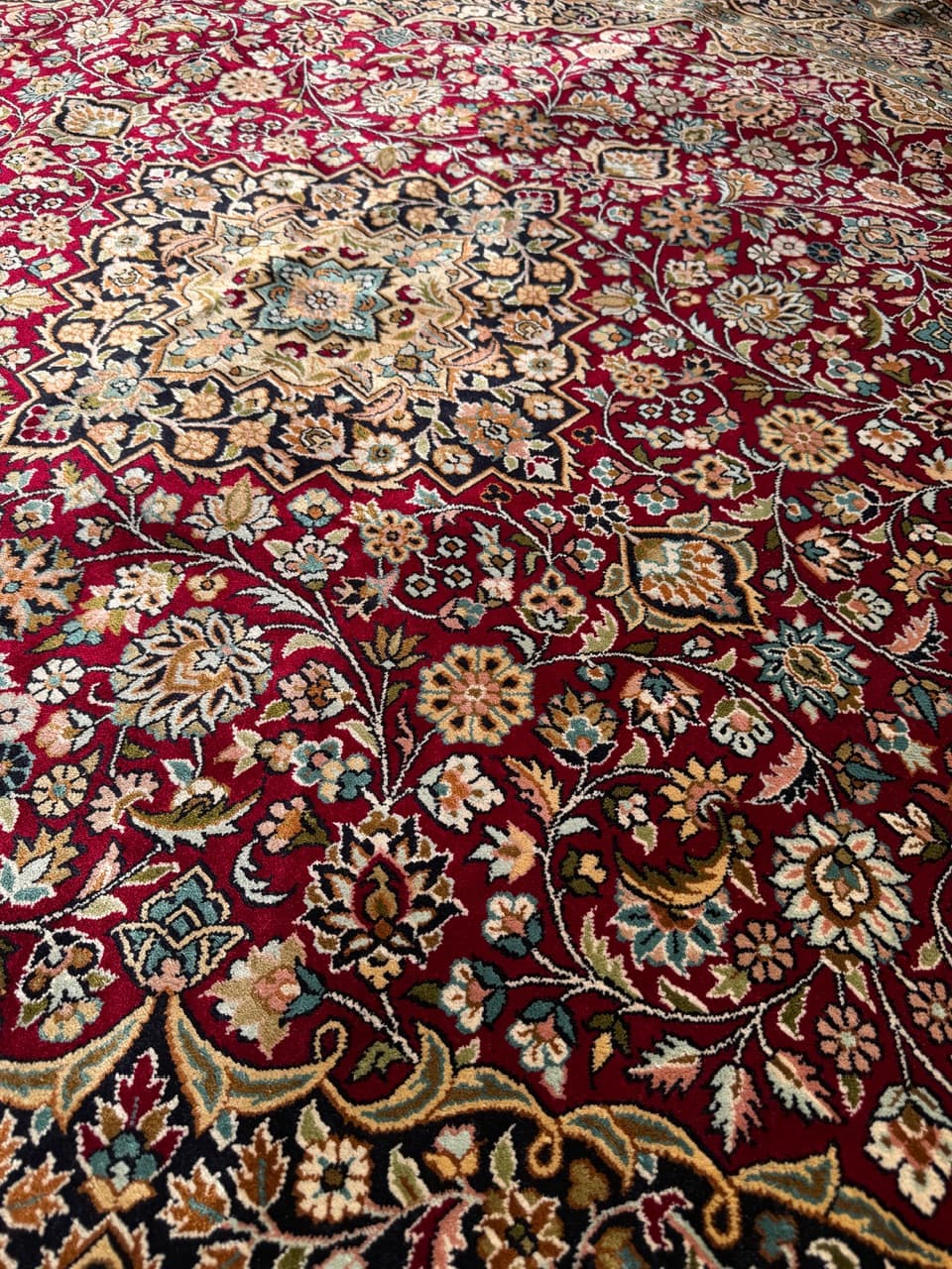 Dywan okrągły Ghoum, 190 cm, jedwab multikolor, Indie - 293354