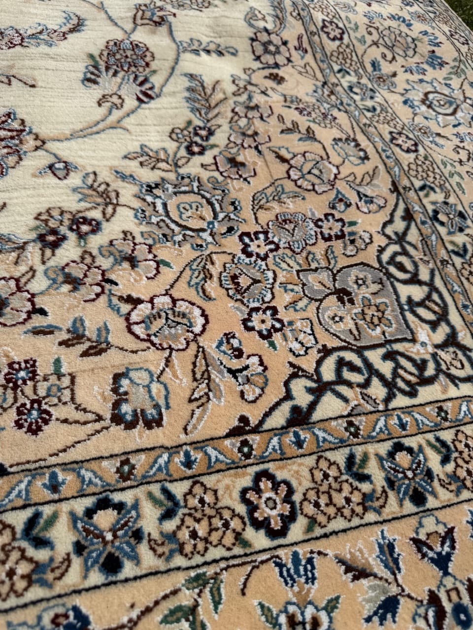 Dywan perski Nain 300x200 cm, wełna jedwab, Iran - 293375