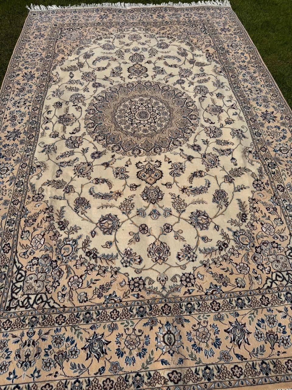 Dywan perski Nain 300x200 cm, wełna jedwab, Iran - 293377