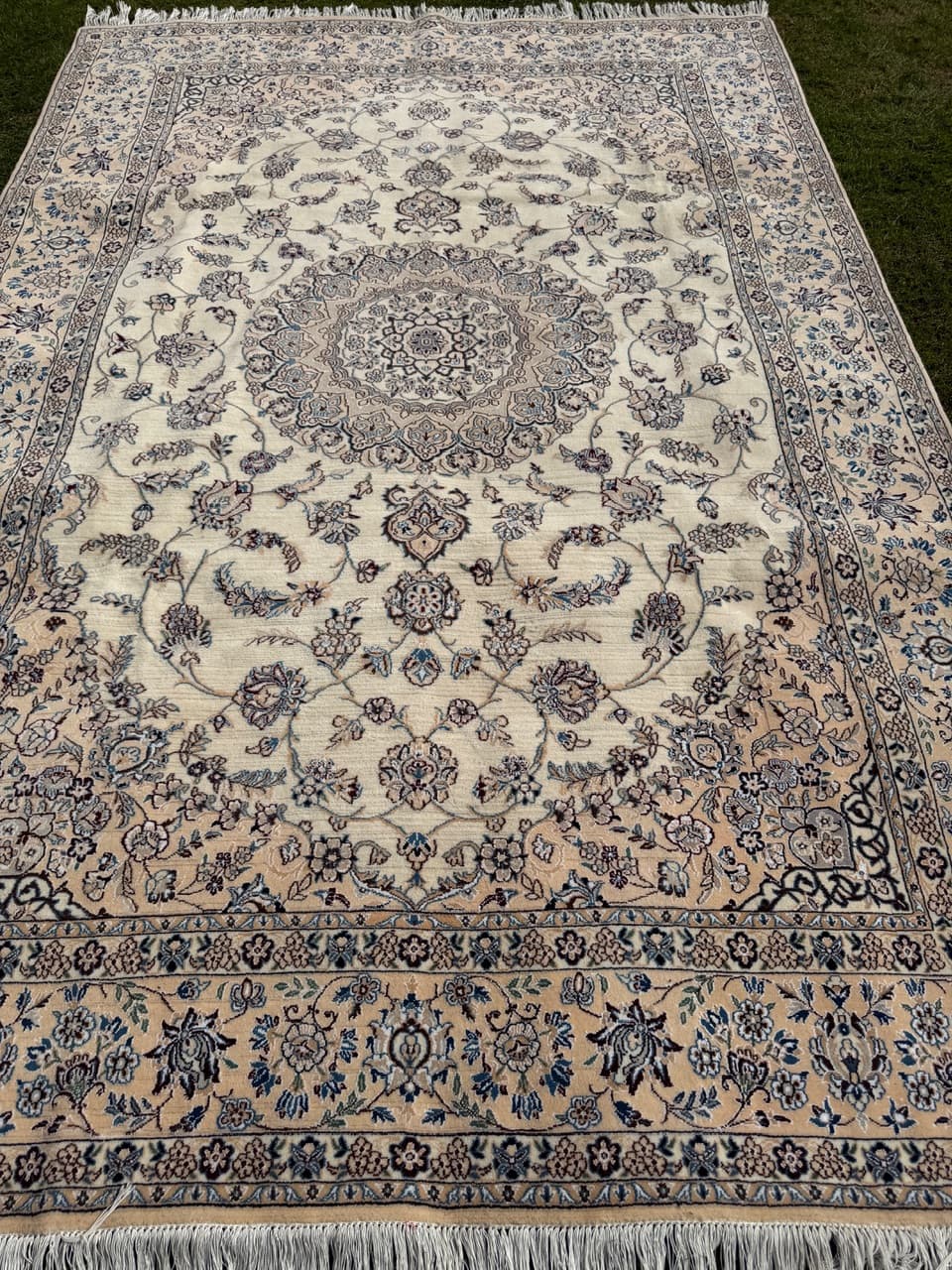 Dywan perski Nain 300x200 cm, wełna jedwab, Iran - 293374