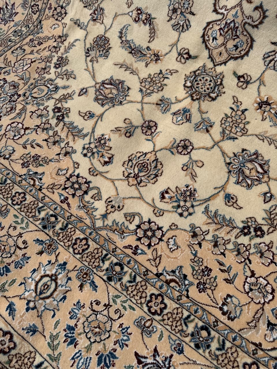 Dywan perski Nain 300x200 cm, wełna jedwab, Iran - 293367