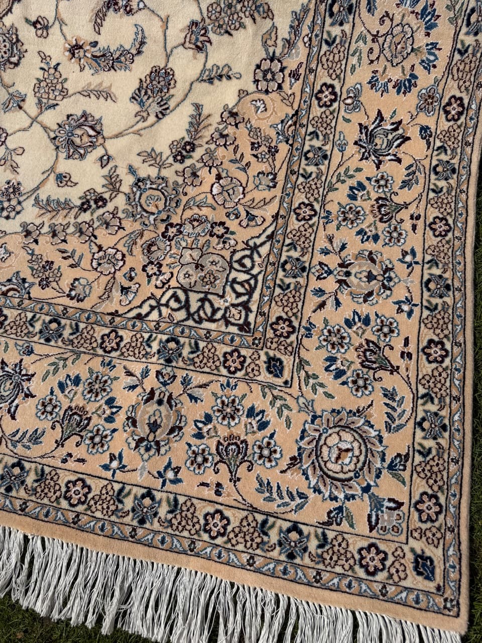 Dywan perski Nain 300x200 cm, wełna jedwab, Iran - 293366