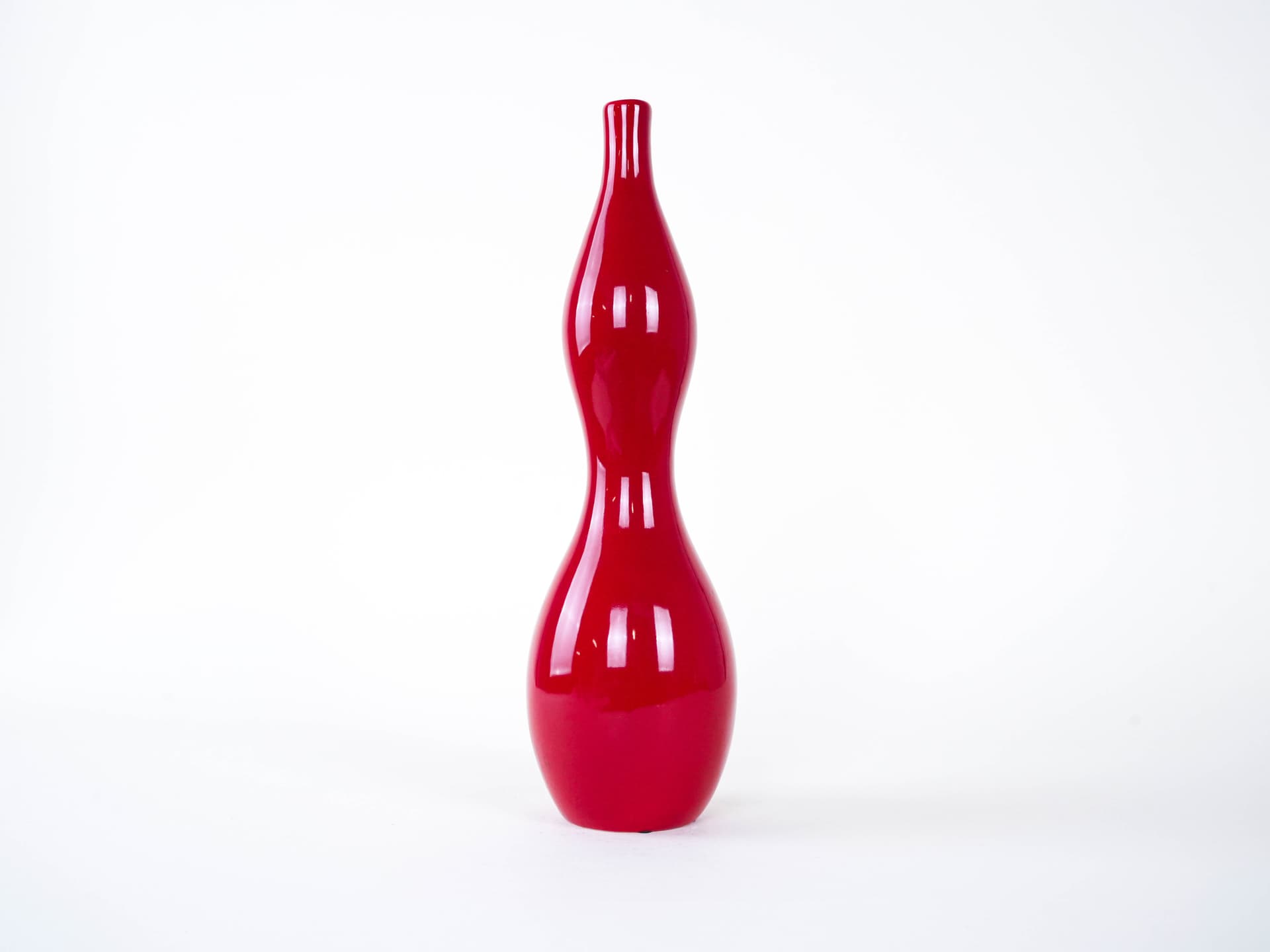 Vase, red, ceramics, Denmark, 1970s. - 293456