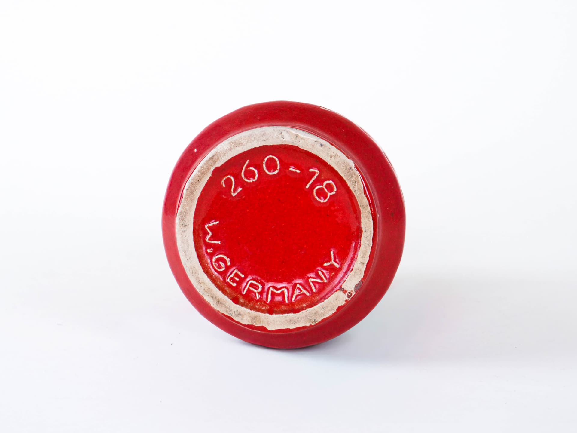Wazon, czerwony, ceramika, Niemcy, lata 70. - 293508