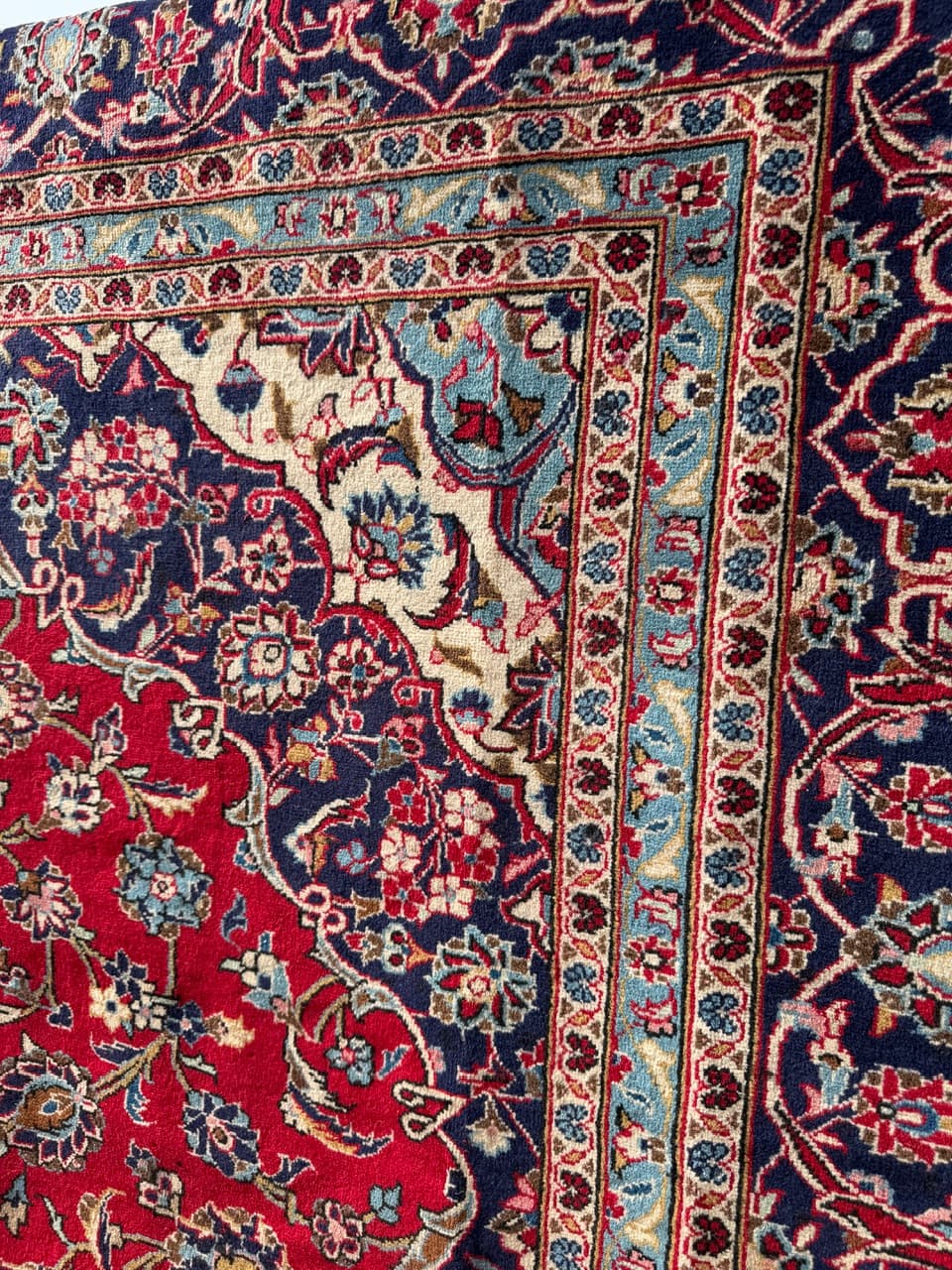 Dywan Keshan, 400x300 cm, czerwony, wełna, Iran - 293616