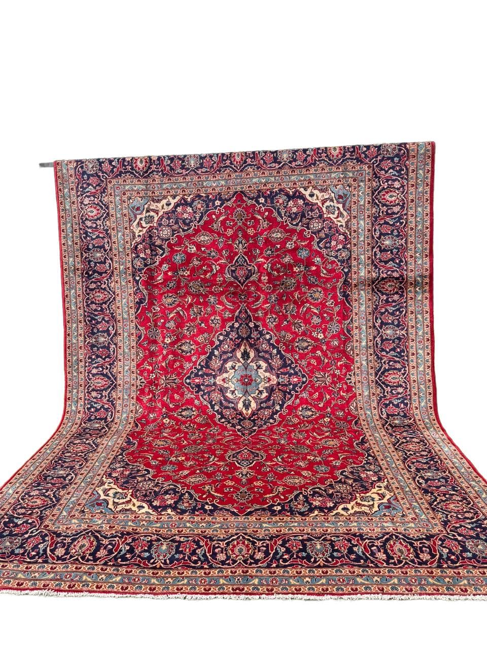 Dywan Keshan, 400x300 cm, czerwony, wełna, Iran