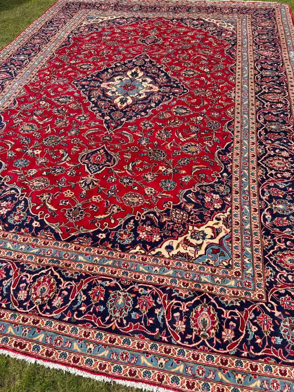 Dywan Keshan, 400x300 cm, czerwony, wełna, Iran - 293622