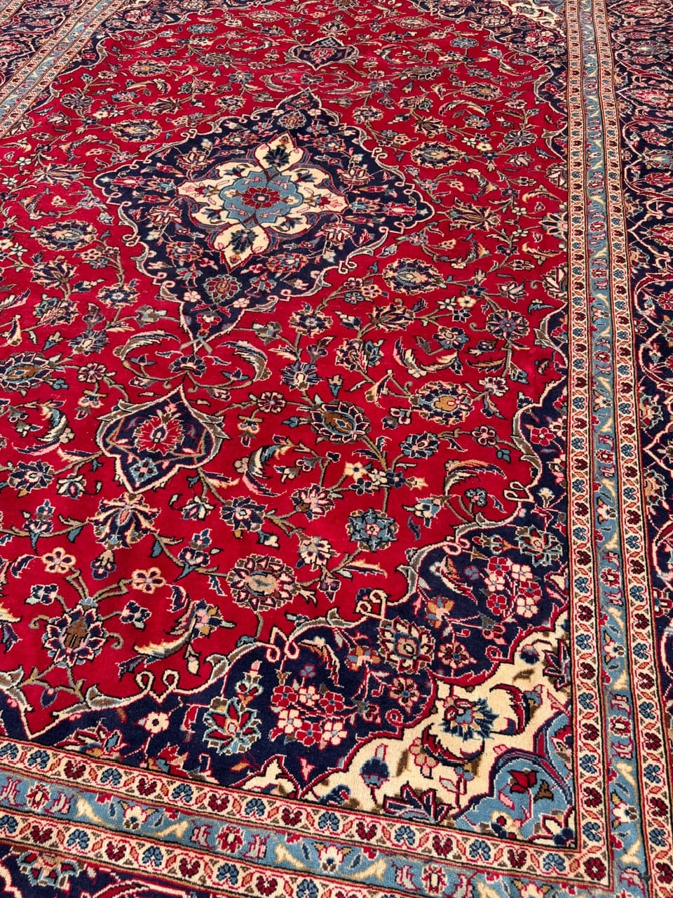 Dywan Keshan, 400x300 cm, czerwony, wełna, Iran - 293623