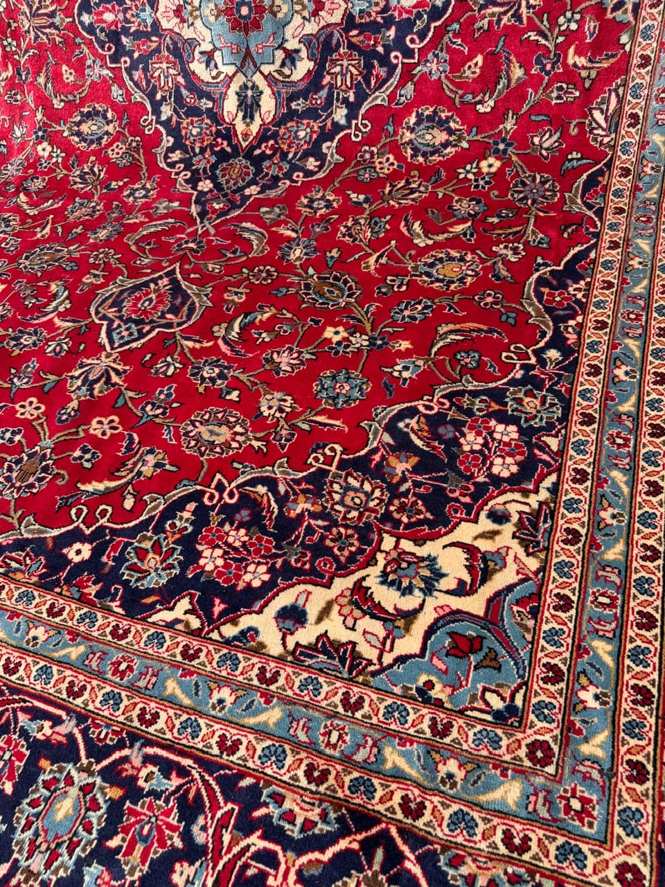 Dywan Keshan, 400x300 cm, czerwony, wełna, Iran - 293615